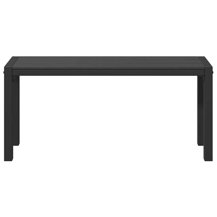 Trädgårdsbänk Svart 100 x 28 x 45cm Stål