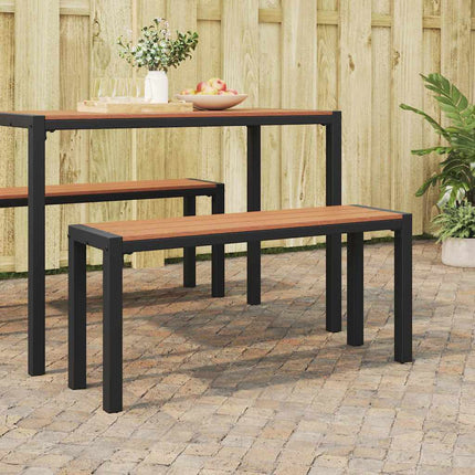 Trädgårdsbänk Brun 100 x 28 x 45cm Stål