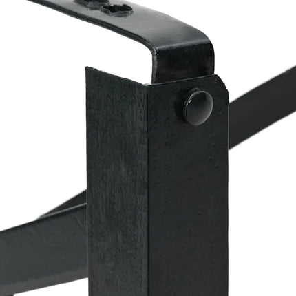 Benkonstruktion för ölbord 2 st Svart 39 x 3 x 75 cm