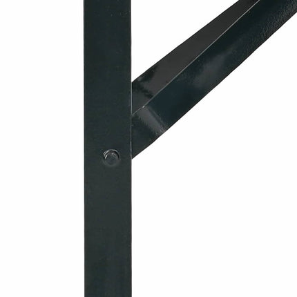 Benkonstruktion för ölbord 2 pcs Svart 39 x 3 x 75 cm