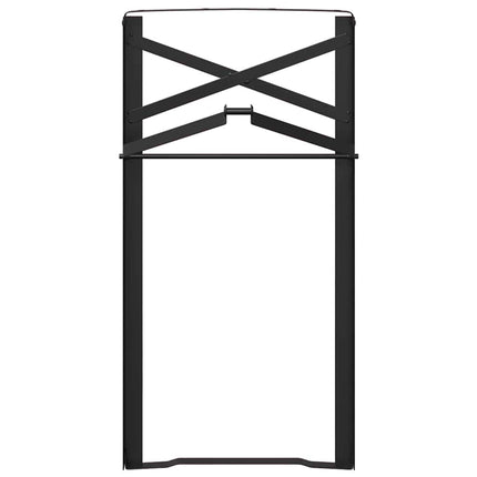 Benkonstruktion för ölbord 2 pcs Svart 39 x 3 x 75 cm
