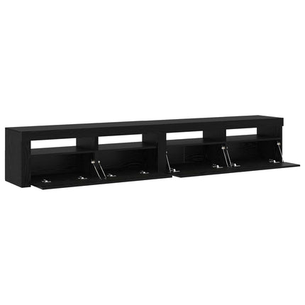 TV-skåp 2 pcs Svart Ek 240 x 35 x 40 cm Konstruerat trä