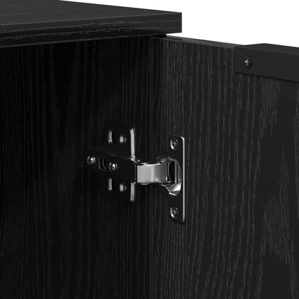Sideboard med låda 3 pcs Svart 70 x 41 x 75 cm Konstruerat trä