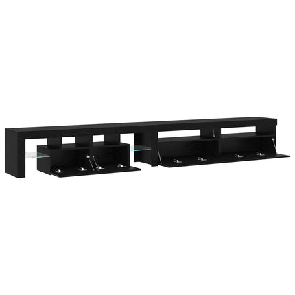 TV-skåp 3 pcs Svart Ek 290 x 36,5 x 40 cm Konstruerat trä