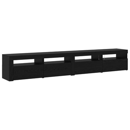 TV-bänkset 3 pcs Svart Ek 240 x 35 x 40 cm Konstruerat trä