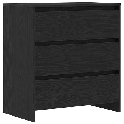 Sideboard med låda 2 pcs Svart 70 x 41 x 75 cm Konstruerat trä