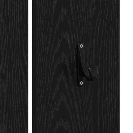 Hallmöbelset 3 pcs Svart ek 80 x 31 x 40 cm Konstruerat trä