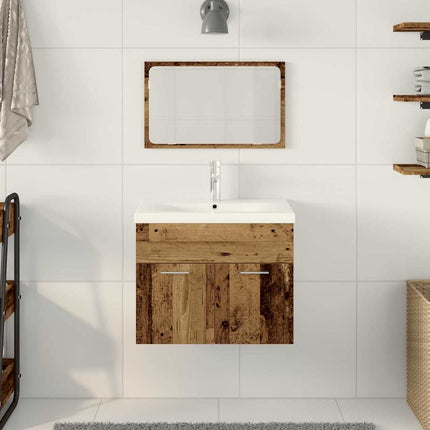 Badrumsskåp Gammalt trä 60 x 38,5 x 46 cm Konstruerat trä