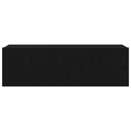 TV-bänkset 7 st 100 x 30 x 30 cm Svart Ek