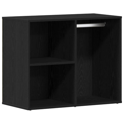LED Sminkbord Set Svart Ek 140 x 40 x 140 cm Konstruerat trä