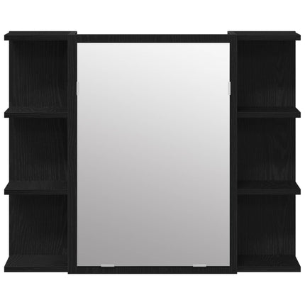 Badrumsmöbelset 3 pcs Svart 30 x 30 x 99,5 cm Konstruerat trä