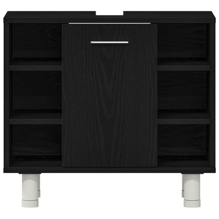 Badrumsmöbelset 3 pcs Svart 30 x 30 x 99,5 cm Konstruerat trä