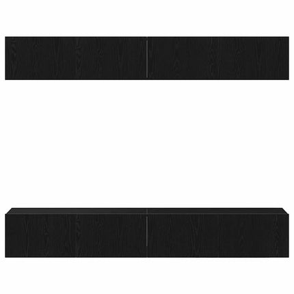 TV-bänkset 4 st 100 x 30 x 30 cm Svart Ek