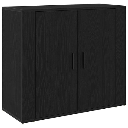 Skåp Svart Ek 80 x 33 x 150 cm Konstruerat trä