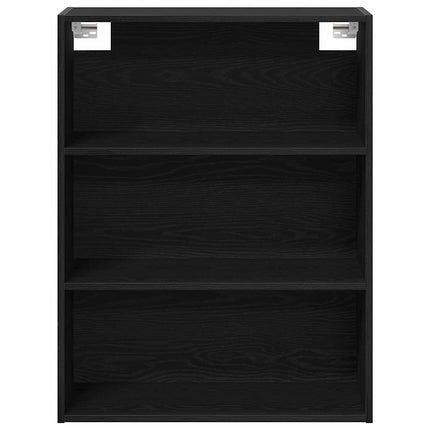 Skåp 2 pcs Svart Ek 69,5 x 34 x 180 cm Konstruerat trä