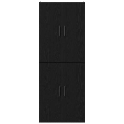 Väggmonterat skåp Väggmonterad 2 pcs Svart Ek 69,5 x 34 x 90 cm
