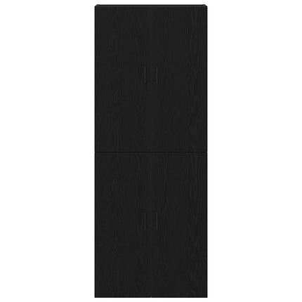 Väggmonterat skåp Väggmonterad 2 pcs Svart Ek 69,5 x 34 x 90 cm