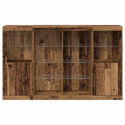 LED-sido bord Gammalt trä 163 x 37 x 100 cm Konstruerat trä