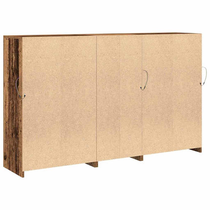 LED-sido bord Gammalt trä 162 x 37 x 100 cm Konstruerat trä