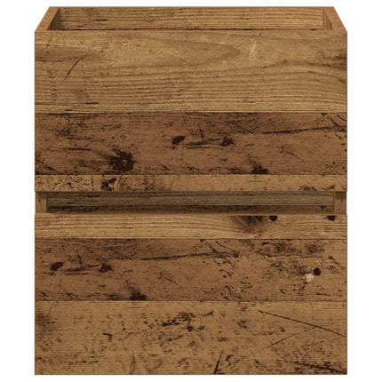 Badrumsskåp med handfat Svart Ek 41 x 39 x 62 cm
