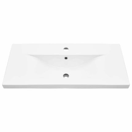 Badrumsskåp med handfat Svart Ek 80 x 39 x 62 cm