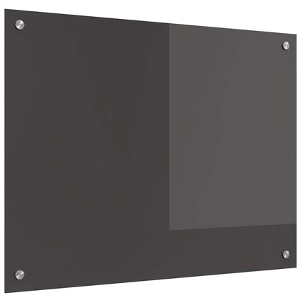 Köksskydd Mörkgrå 80 x 60 cm härdat glas