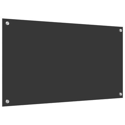 Köksskydd Mörkgrå 90 x 50 cm härdat glas