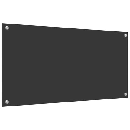 Köksskydd Mörkgrå 100 x 50 cm härdat glas