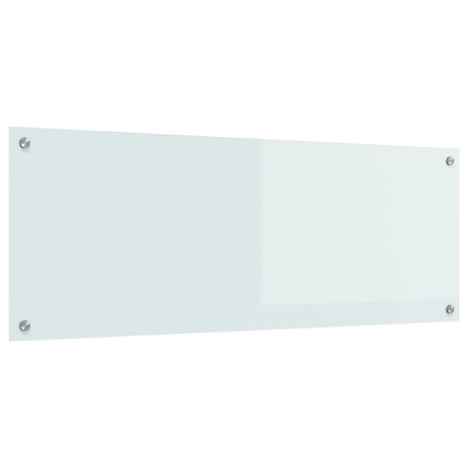 Köksskydd Vit 110 x 40 cm härdat glas