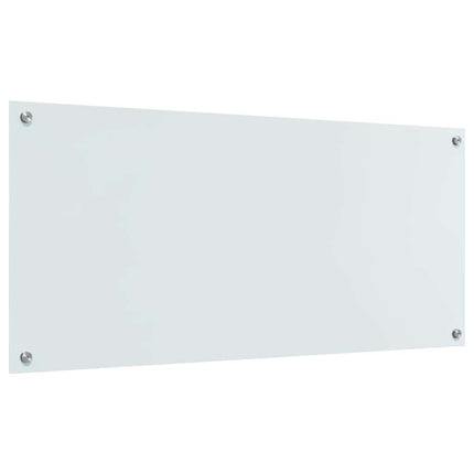 Köksskydd Vit 110 x 50 cm härdat glas