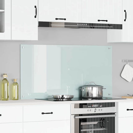 Köksskydd Vit 120 x 60 cm härdat glas