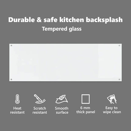 Köksskydd Transparent 120 x 40 cm härdat glas