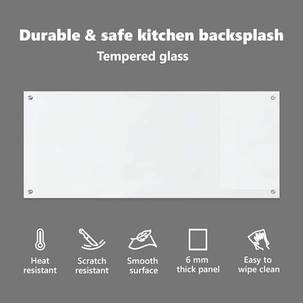Köksskydd Transparent 120 x 50 cm härdat glas