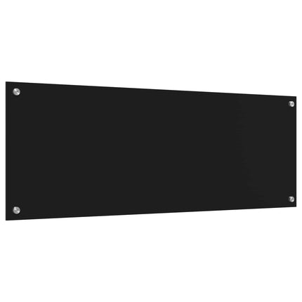 Köksskydd Svart 110 x 40 cm härdat glas