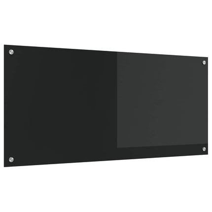 Köksskydd Svart 110 x 50 cm härdat glas