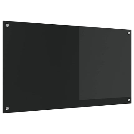 Köksskydd Svart 110 x 60 cm härdat glas