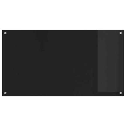 Köksskydd Svart 110 x 60 cm härdat glas