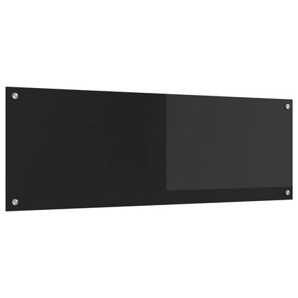 Köksskydd Svart 120 x 40 cm härdat glas