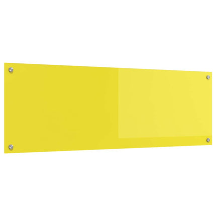Köksskydd Gul 120 x 40 cm härdat glas