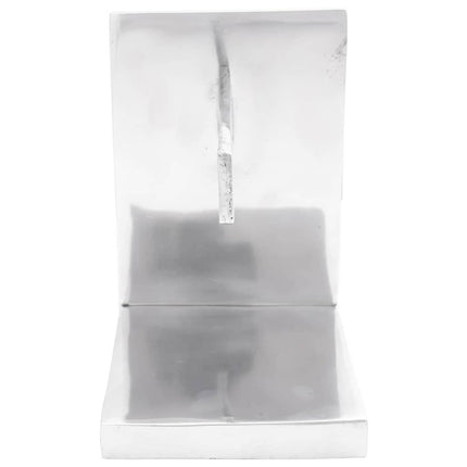Bokstöd 2 pcs Silver 11 x 14 x 17,5 cm Aluminium