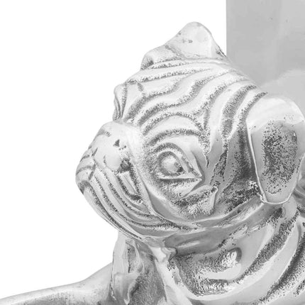 Bokstöd 2 st Silver 12 x 15 x 18 cm Aluminium