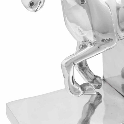 Bokstöd 2 st Silver 11 x 14 x 25 cm Aluminium