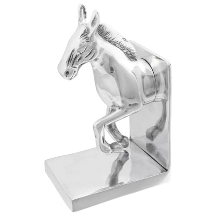 Bokstöd 2 pcs Silver 11 x 14 x 25 cm Aluminium