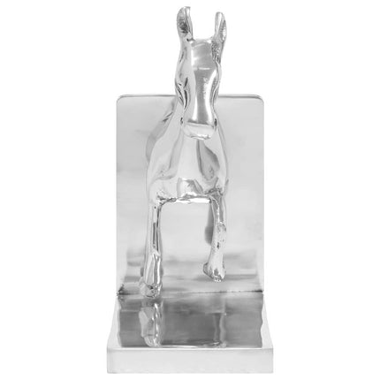 Bokstöd 2 st Silver 11 x 14 x 25 cm Aluminium