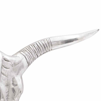 Bulls skull Silver 49 x 10 x 36 cm Aluminium