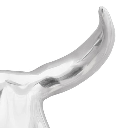 Bulls skull Silver 34 x 13 x 53 cm Aluminium