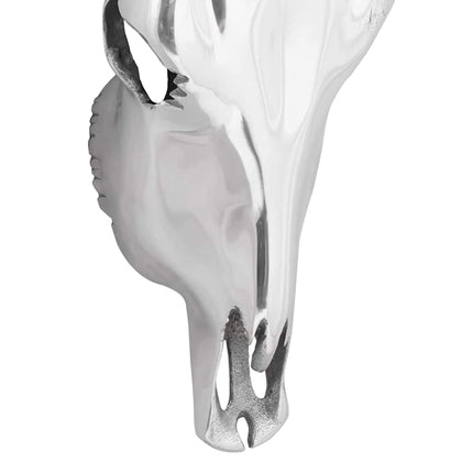 Bulls skull Silver 34 x 13 x 53 cm Aluminium