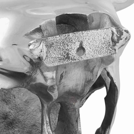 Bulls skull Silver 34 x 13 x 53 cm Aluminium