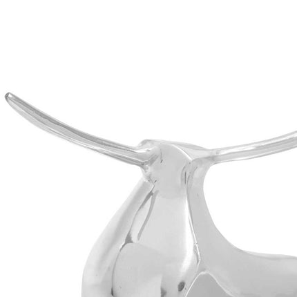 Tjurskulptur Silver 37 x 44 x 17 cm Aluminium
