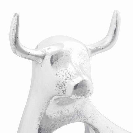 Tjurskulptur Silver 22 x 9,5 x 34 cm Aluminium